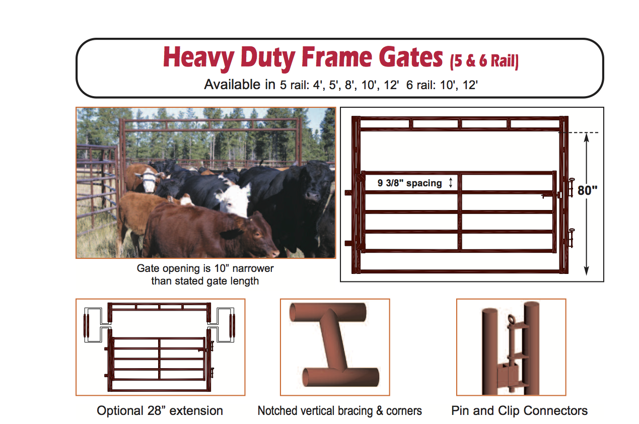 heavy duty frame gates
